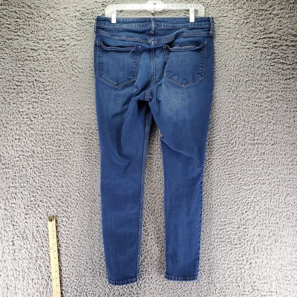 Old Navy Jeans Womens 14 Blue Rockstar Super Skinny Mid-Rise Stretch Denim - Picture 9 of 10
